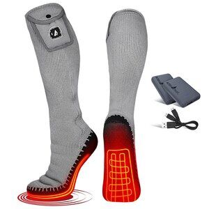 ActionHeat 5V Battery Heated Slipper Sock, L/XL Unisex, 5hr  / NIB